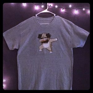 Dabbing Dog Large Grey Shirt